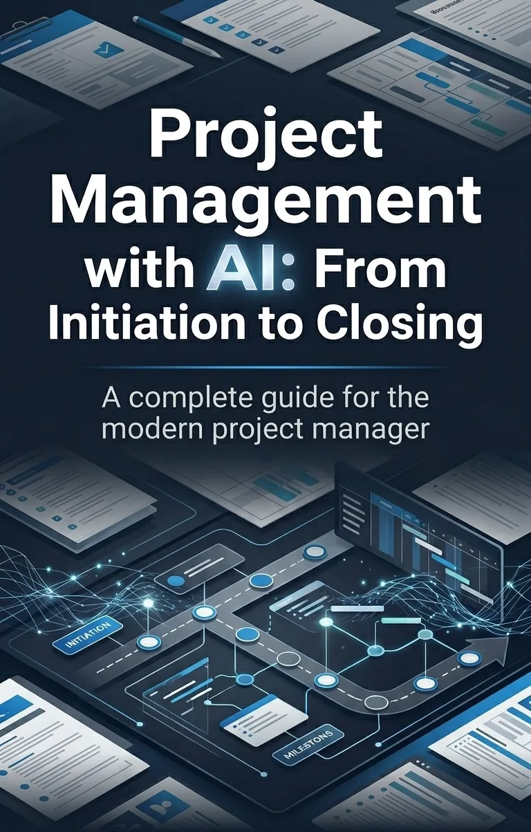 Project Management with AI: From Initiation to Closing — Book Cover